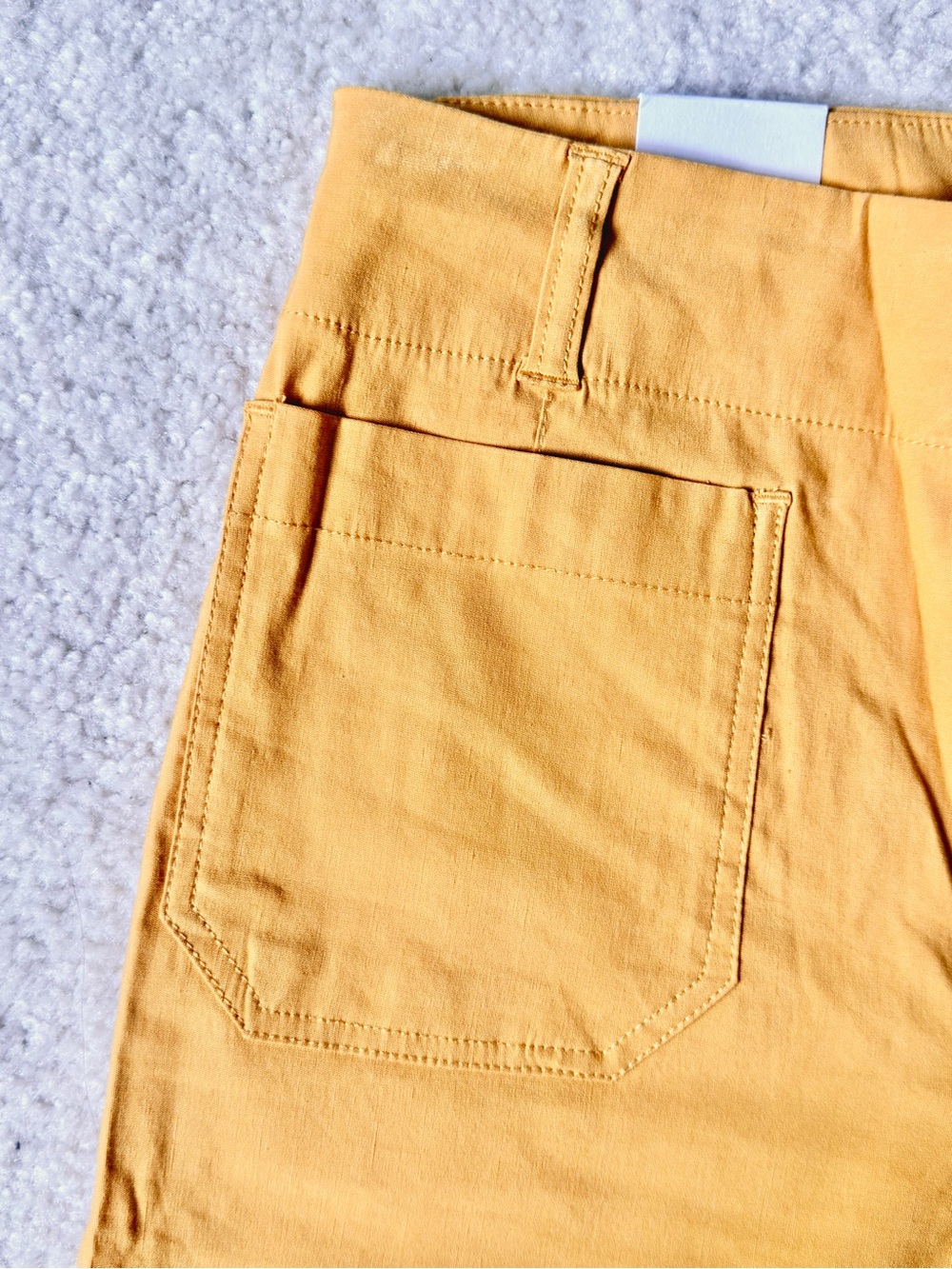 Anthropologie Maeve Colette yellow Wide-Leg Pants w/ White embroidery- size 27 - Picture 6 of 8